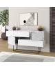 Μπουφές Roberta μελαμίνης λευκό μαρμάρου 145x40x82εκ Υλικό: CHIPBOARD WITH MELAMINE COATING 18mm - METAL 119-001195 Μπουφές Roberta μελαμίνης λευκό μαρμάρου 145x40x82εκ Υλικό: CHIPBOARD WITH MELAMINE COATING 18mm - METAL 119-001195