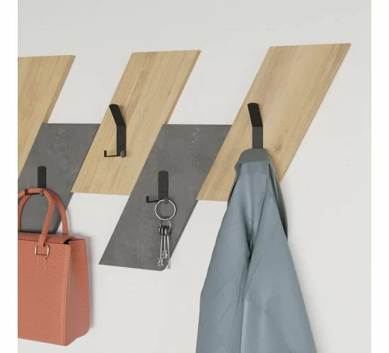 Κρεμάστρα τοίχου Livy oak-γκρι μελαμίνης 75.2x1.8x45.3εκ Υλικό: CLIPBOARD 18MM WITH MELAMINE 119-001215 Κρεμάστρα τοίχου Livy oak-γκρι μελαμίνης 75.2x1.8x45.3εκ Υλικό: CLIPBOARD 18MM WITH MELAMINE 119-001215
