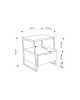 Κομοδίνο Johana μαύρο-λευκό 45x40x50εκ Υλικό: CHIPBOARD WITH MELAMINE COATING 18mm - METAL 119-001234 Κομοδίνο Johana μαύρο-λευκό 45x40x50εκ Υλικό: CHIPBOARD WITH MELAMINE COATING 18mm - METAL 119-001234