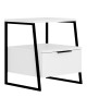 Κομοδίνο Johana μαύρο-λευκό 45x40x50εκ Υλικό: CHIPBOARD WITH MELAMINE COATING 18mm - METAL 119-001234 Κομοδίνο Johana μαύρο-λευκό 45x40x50εκ Υλικό: CHIPBOARD WITH MELAMINE COATING 18mm - METAL 119-001234