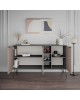 Μπουφές Clara σε μόκα-ανθρακί απόχρωση 142x35,6x83εκ Υλικό: CLIPBOARD 18mm WITH MELAMINE - METAL 119-001235 Μπουφές Clara σε μόκα-ανθρακί απόχρωση 142x35,6x83εκ Υλικό: CLIPBOARD 18mm WITH MELAMINE - METAL 119-001235