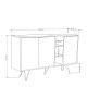 Μπουφές Clara σε μόκα-ανθρακί απόχρωση 142x35,6x83εκ Υλικό: CLIPBOARD 18mm WITH MELAMINE - METAL 119-001235 Μπουφές Clara σε μόκα-ανθρακί απόχρωση 142x35,6x83εκ Υλικό: CLIPBOARD 18mm WITH MELAMINE - METAL 119-001235