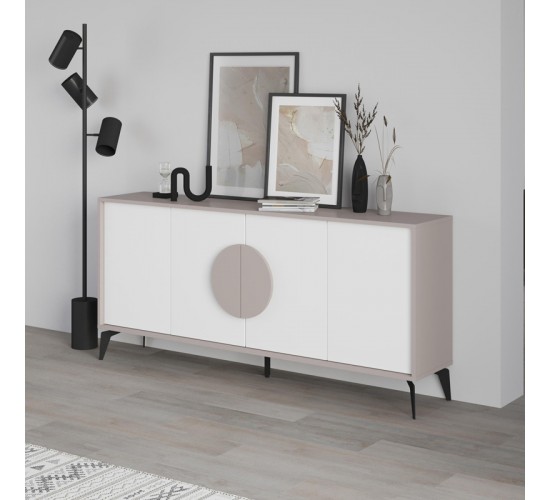 Μπουφές Gora σε λευκή με μόκα απόχρωση 180x35.6x82εκ Υλικό: CHIPBOARD WITH MELAMINE COATING-METAL LEGS 119-001236 Μπουφές Gora σε λευκή με μόκα απόχρωση 180x35.6x82εκ Υλικό: CHIPBOARD WITH MELAMINE COATING-METAL LEGS 119-001236
