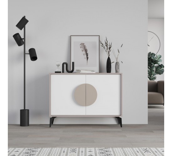 Μπουφές Gora σε μόκα - λευκή απόχρωση 110x35.6x82εκ Υλικό: CHIPBOARD WITH MELAMINE COATING-METAL LEGS 119-001237 Μπουφές Gora σε μόκα - λευκή απόχρωση 110x35.6x82εκ Υλικό: CHIPBOARD WITH MELAMINE COATING-METAL LEGS 119-001237