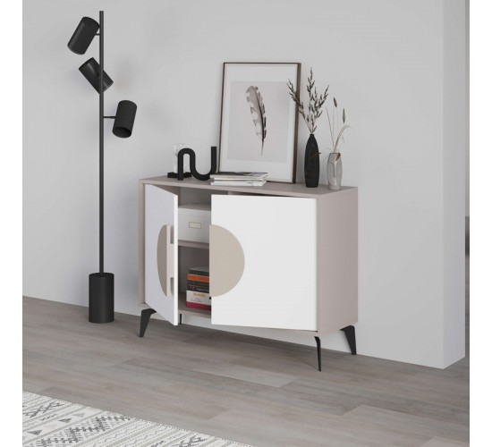 Μπουφές Gora σε μόκα - λευκή απόχρωση 110x35.6x82εκ Υλικό: CHIPBOARD WITH MELAMINE COATING-METAL LEGS 119-001237 Μπουφές Gora σε μόκα - λευκή απόχρωση 110x35.6x82εκ Υλικό: CHIPBOARD WITH MELAMINE COATING-METAL LEGS 119-001237