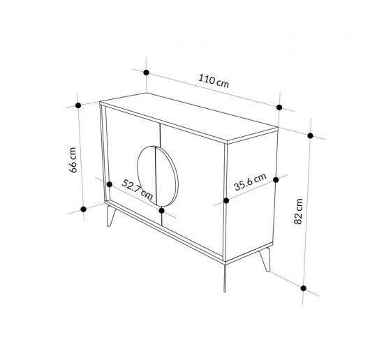 Μπουφές Gora σε μόκα - λευκή απόχρωση 110x35.6x82εκ Υλικό: CHIPBOARD WITH MELAMINE COATING-METAL LEGS 119-001237 Μπουφές Gora σε μόκα - λευκή απόχρωση 110x35.6x82εκ Υλικό: CHIPBOARD WITH MELAMINE COATING-METAL LEGS 119-001237