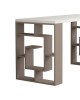 Γραφείο Labirent χρώμα λευκό-μόκα 140x60x75εκ Υλικό: CLIPBOARD 18mm with MELAMINE 119-001242 Γραφείο Labirent χρώμα λευκό-μόκα 140x60x75εκ Υλικό: CLIPBOARD 18mm with MELAMINE 119-001242