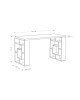 Γραφείο Labirent χρώμα λευκό-μόκα 140x60x75εκ Υλικό: CLIPBOARD 18mm with MELAMINE 119-001242 Γραφείο Labirent χρώμα λευκό-μόκα 140x60x75εκ Υλικό: CLIPBOARD 18mm with MELAMINE 119-001242
