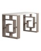 Γραφείο Labirent χρώμα λευκό-μόκα 140x60x75εκ Υλικό: CLIPBOARD 18mm with MELAMINE 119-001242 Γραφείο Labirent χρώμα λευκό-μόκα 140x60x75εκ Υλικό: CLIPBOARD 18mm with MELAMINE 119-001242