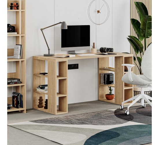 Γραφείο Colmar σε oak απόχρωση 140x60x75εκ Υλικό: MELAMINE 32mm - MELAMINE  18mm 119-001248