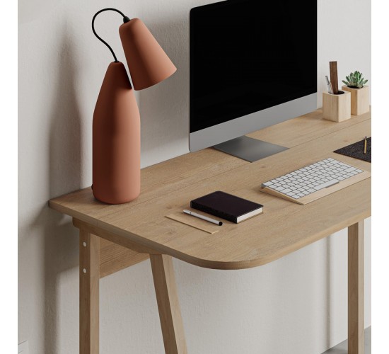 Γραφείο Malia σε oak απόχρωση 120x60.5x75εκ Υλικό: CLIPBOARD 18mm WITH MELAMINE COATING 119-001250