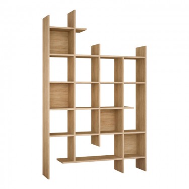 Βιβλιοθήκη Manco σε oak απόχρωση 122x25.5x188εκ Υλικό: CLIPBOARD WITH MELAMINE 119-001253