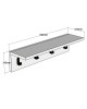 Κρεμάστρα Mulan χρώμα καρυδί 60x16x14.5εκ Υλικό: CLIPBOARD 18MM WITH MELAMINE 120-000034 Κρεμάστρα Mulan χρώμα καρυδί 60x16x14.5εκ Υλικό: CLIPBOARD 18MM WITH MELAMINE 120-000034