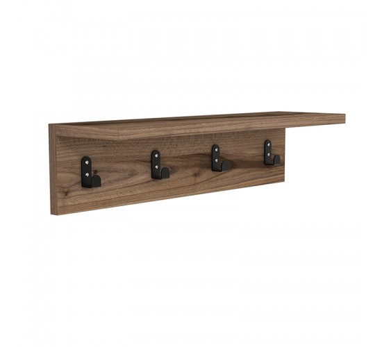 Κρεμάστρα Mulan χρώμα καρυδί 60x16x14.5εκ Υλικό: CLIPBOARD 18MM WITH MELAMINE 120-000034 Κρεμάστρα Mulan χρώμα καρυδί 60x16x14.5εκ Υλικό: CLIPBOARD 18MM WITH MELAMINE 120-000034