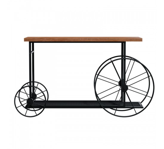 Κονσόλα Bike χρώμα μαύρο-καρυδί 148x28x85εκ Υλικό: CLIPBOARD WITH MELAMINE 40mm. 120-000051 Κονσόλα Bike χρώμα μαύρο-καρυδί 148x28x85εκ Υλικό: CLIPBOARD WITH MELAMINE 40mm. 120-000051