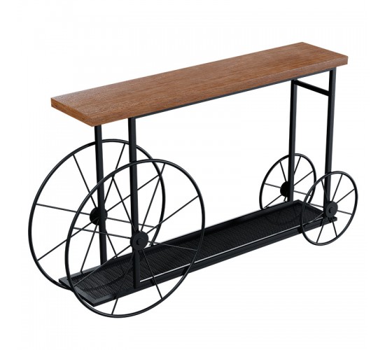 Κονσόλα Bike χρώμα μαύρο-καρυδί 148x28x85εκ Υλικό: CLIPBOARD WITH MELAMINE 40mm. 120-000051 Κονσόλα Bike χρώμα μαύρο-καρυδί 148x28x85εκ Υλικό: CLIPBOARD WITH MELAMINE 40mm. 120-000051