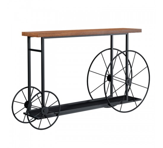 Κονσόλα Bike χρώμα μαύρο-καρυδί 148x28x85εκ Υλικό: CLIPBOARD WITH MELAMINE 40mm. 120-000051 Κονσόλα Bike χρώμα μαύρο-καρυδί 148x28x85εκ Υλικό: CLIPBOARD WITH MELAMINE 40mm. 120-000051
