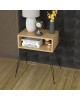 Κομοδίνο Naida φυσικό-μαύρο 45x30x59εκ Υλικό: CLIPBOARD WITH MELAMINE 18 mm 120-000142 Κομοδίνο Naida φυσικό-μαύρο 45x30x59εκ Υλικό: CLIPBOARD WITH MELAMINE 18 mm 120-000142