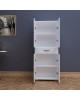 Ντουλάπα-στήλη Milou λευκό 59x34.5x140εκ Υλικό: CLIPBOARD WITH MELAMINE COATING 120-000196 Ντουλάπα-στήλη Milou λευκό 59x34.5x140εκ Υλικό: CLIPBOARD WITH MELAMINE COATING 120-000196