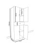 Ντουλάπα-στήλη Milou λευκό 59x34.5x140εκ Υλικό: CLIPBOARD WITH MELAMINE COATING 120-000196 Ντουλάπα-στήλη Milou λευκό 59x34.5x140εκ Υλικό: CLIPBOARD WITH MELAMINE COATING 120-000196