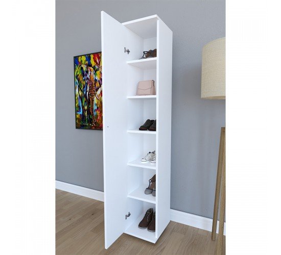 Ντουλάπι-στήλη Juan λευκό 30x35x177εκ Υλικό: CHIPBOARD WITH MELAMINE COATING 120-000238 Ντουλάπι-στήλη Juan λευκό 30x35x177εκ Υλικό: CHIPBOARD WITH MELAMINE COATING 120-000238