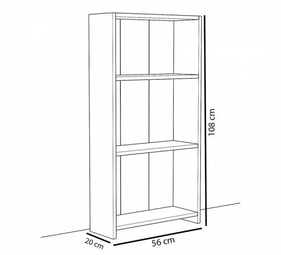 Βιβλιοθήκη Linet sonoma-λευκό 56x20x108εκ Υλικό: CLIPBOARD WITH MELAMINE 120-000255 Βιβλιοθήκη Linet sonoma-λευκό 56x20x108εκ Υλικό: CLIPBOARD WITH MELAMINE 120-000255