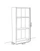 Βιβλιοθήκη Linet sonoma-λευκό 56x20x108εκ Υλικό: CLIPBOARD WITH MELAMINE 120-000255 Βιβλιοθήκη Linet sonoma-λευκό 56x20x108εκ Υλικό: CLIPBOARD WITH MELAMINE 120-000255