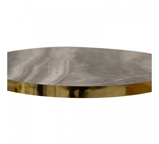 Βοηθητικά τραπέζια σαλονιού Buena σετ 3τεμ ανθρακί μαρμάρου-χρυσό Υλικό: CLIPBOARD WITH MELAMINE - METAL 120-000277