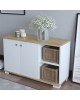 Έπιπλο εισόδου Deril λευκό-sonoma 90x33x52.5εκ Υλικό: CLIPBOARD WITH MELAMINE COATING 120-000278 Έπιπλο εισόδου Deril λευκό-sonoma 90x33x52.5εκ Υλικό: CLIPBOARD WITH MELAMINE COATING 120-000278