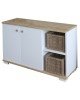 Έπιπλο εισόδου Deril λευκό-sonoma 90x33x52.5εκ Υλικό: CLIPBOARD WITH MELAMINE COATING 120-000278 Έπιπλο εισόδου Deril λευκό-sonoma 90x33x52.5εκ Υλικό: CLIPBOARD WITH MELAMINE COATING 120-000278