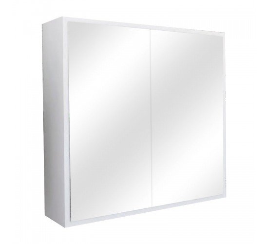 Καθρέπτης μπάνιου Poliana λευκό 70x17x70εκ Υλικό: CLIPBOARD WITH MELAMINE COATING - GLASS 120-000287
