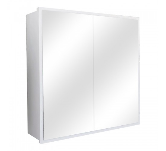 Καθρέπτης μπάνιου Poliana λευκό 70x17x70εκ Υλικό: CLIPBOARD WITH MELAMINE COATING - GLASS 120-000287