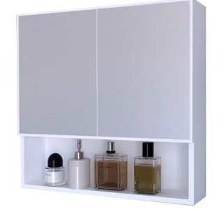 Ντουλάπι μπάνιου με καθρέπτη Zante λευκό 70x17x70εκ Υλικό: CLIPBOARD WITH MELAMINE COATING - GLASS 120-000288