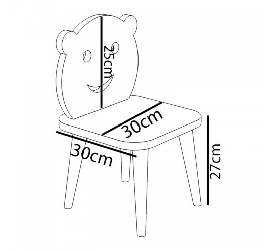 Παιδική καρέκλα Jerry λευκό-φυσικό 30x30x47εκ Υλικό: BEECH WOOD - MDF 120-000289