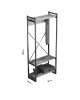 Έπιπλο εισόδου Baker καρυδί-μαύρο 90x34x180εκ Υλικό: CHIPBOARD WITH MELAMINE COATING - METAL 120-000335 Έπιπλο εισόδου Baker καρυδί-μαύρο 90x34x180εκ Υλικό: CHIPBOARD WITH MELAMINE COATING - METAL 120-000335