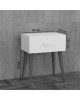 Κομοδίνο Laber με ένα συρτάρι λευκό μελαμίνης 45x30x57.5εκ Υλικό: CHIPBOARD 120-000398 Κομοδίνο Laber με ένα συρτάρι λευκό μελαμίνης 45x30x57.5εκ Υλικό: CHIPBOARD 120-000398