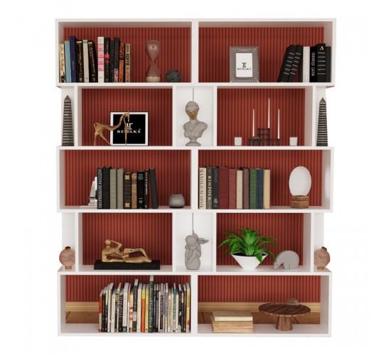 Βιβλιοθήκη Booky 12 ραφιών λευκό μελαμίνης 120x20x175εκ Υλικό: CHIPBOARD 120-000403 Βιβλιοθήκη Booky 12 ραφιών λευκό μελαμίνης 120x20x175εκ Υλικό: CHIPBOARD 120-000403