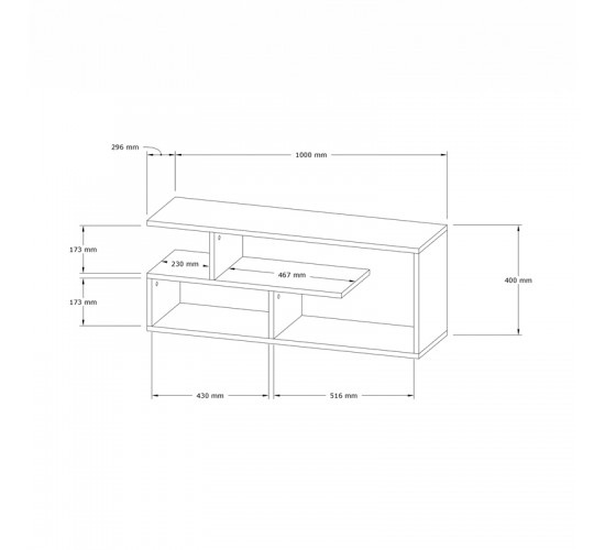 Έπιπλο τηλεόρασης Waldo φυσικό μελαμίνης 100x29,5x40εκ Υλικό: CLIPBOARD WITH MELAMINE 120-000411