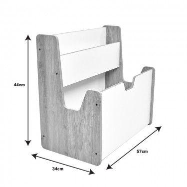 Ραφιέρα Crane φυσικό-λευκό mdf 57x34x55εκ Υλικό: MDF 120-000421