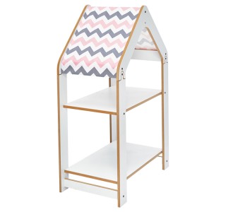 Ραφιέρα τ. Montessori Zoilen λευκό-ροζ mdf 50x30x80εκ Υλικό: MDF 120-000427