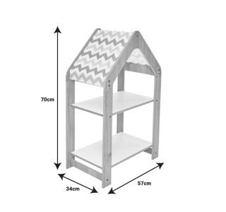 Ραφιέρα τ. Montessori Zoilen λευκό-μπλε mdf 50x30x80εκ Υλικό: MDF 120-000428
