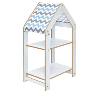 Ραφιέρα τ. Montessori Zoilen λευκό-μπλε mdf 50x30x80εκ Υλικό: MDF 120-000428