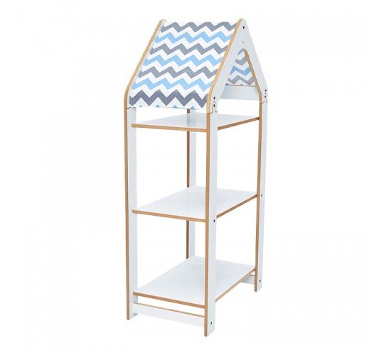 Ραφιέρα Montessori Zoilen I λευκό-μπλε mdf 50x30x100εκ Υλικό: MDF 120-000432 Ραφιέρα Montessori Zoilen I λευκό-μπλε mdf 50x30x100εκ Υλικό: MDF 120-000432