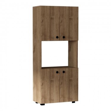 Στήλη Guzel σε καρυδί απόχρωση 60x31.4x140εκ Υλικό: PARTICLEBOARD WITH MELAMINE 18mm. 120-000478