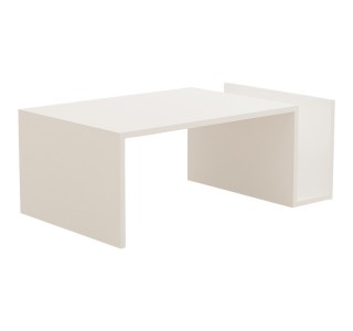 Τραπέζι σαλονιού Poko σε λευκή απόχρωση 86.8x50x32,4εκ Υλικό: CHIPBOARD MELAMINE COATED 18mm 120-000504