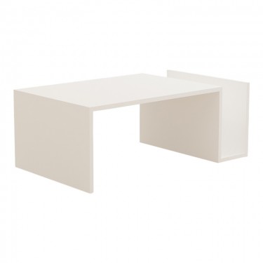 Τραπέζι σαλονιού Poko σε λευκή απόχρωση 86.8x50x32,4εκ Υλικό: CHIPBOARD MELAMINE COATED 18mm 120-000504