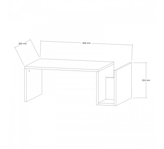 Τραπέζι σαλονιού Poko σε λευκή απόχρωση 86.8x50x32,4εκ Υλικό: CHIPBOARD MELAMINE COATED 18mm 120-000504 Τραπέζι σαλονιού Poko σε λευκή απόχρωση 86.8x50x32,4εκ Υλικό: CHIPBOARD MELAMINE COATED 18mm 120-000504