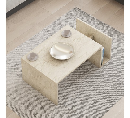 Τραπέζι σαλονιού Poko σε όψη τραβερτίνας 86.8x50x32,4εκ Υλικό: CHIPBOARD MELAMINE COATED 18mm 120-000506 Τραπέζι σαλονιού Poko σε όψη τραβερτίνας 86.8x50x32,4εκ Υλικό: CHIPBOARD MELAMINE COATED 18mm 120-000506
