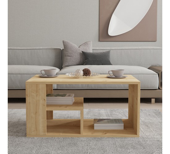 Τραπέζι σαλονιού Sobu σε oak απόχρωση 80x50x40εκ Υλικό: CHIPBOARD MELAMINE COATED 18mm 120-000510 Τραπέζι σαλονιού Sobu σε oak απόχρωση 80x50x40εκ Υλικό: CHIPBOARD MELAMINE COATED 18mm 120-000510