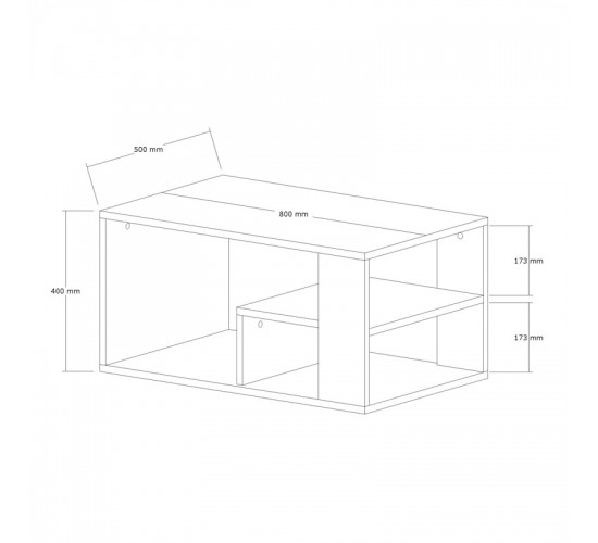 Τραπέζι σαλονιού Sobu σε oak απόχρωση 80x50x40εκ Υλικό: CHIPBOARD MELAMINE COATED 18mm 120-000510 Τραπέζι σαλονιού Sobu σε oak απόχρωση 80x50x40εκ Υλικό: CHIPBOARD MELAMINE COATED 18mm 120-000510